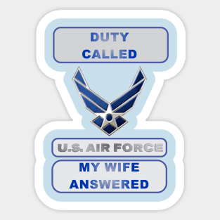 DutyCalledAirForce Wife Sticker